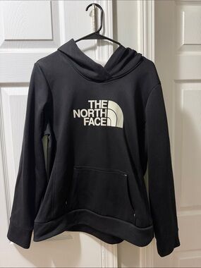 The North Face Black Hoodie with White Logo